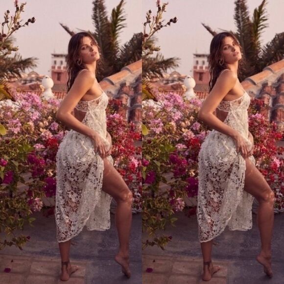 For Love & Lemons Sundae Tank Midi Dress - Picture 2 of 8